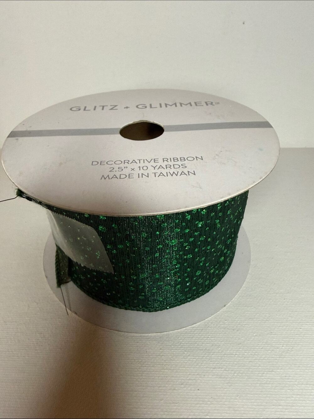 Green Decorative Holiday Ribbon
